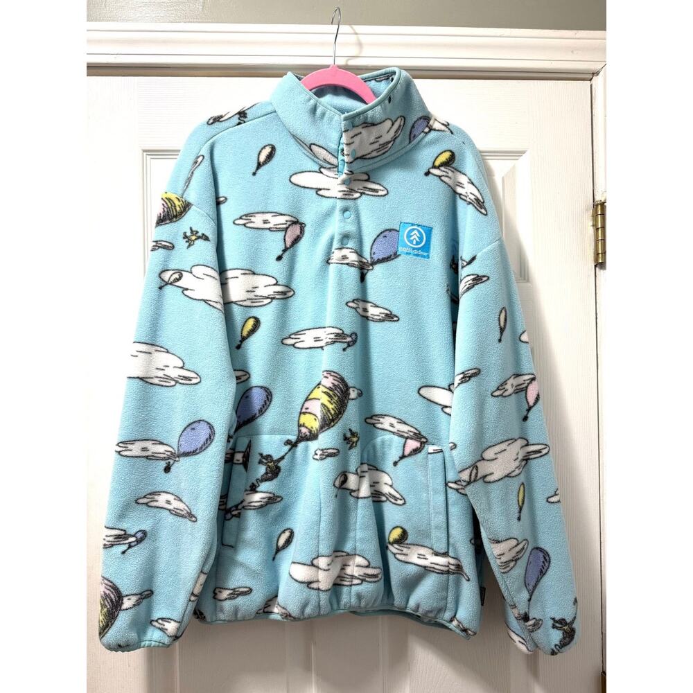 Unisex XL Dr. Seuss X Parks Project Clouds & Balloons Trail Fleece Pullover‎ Top